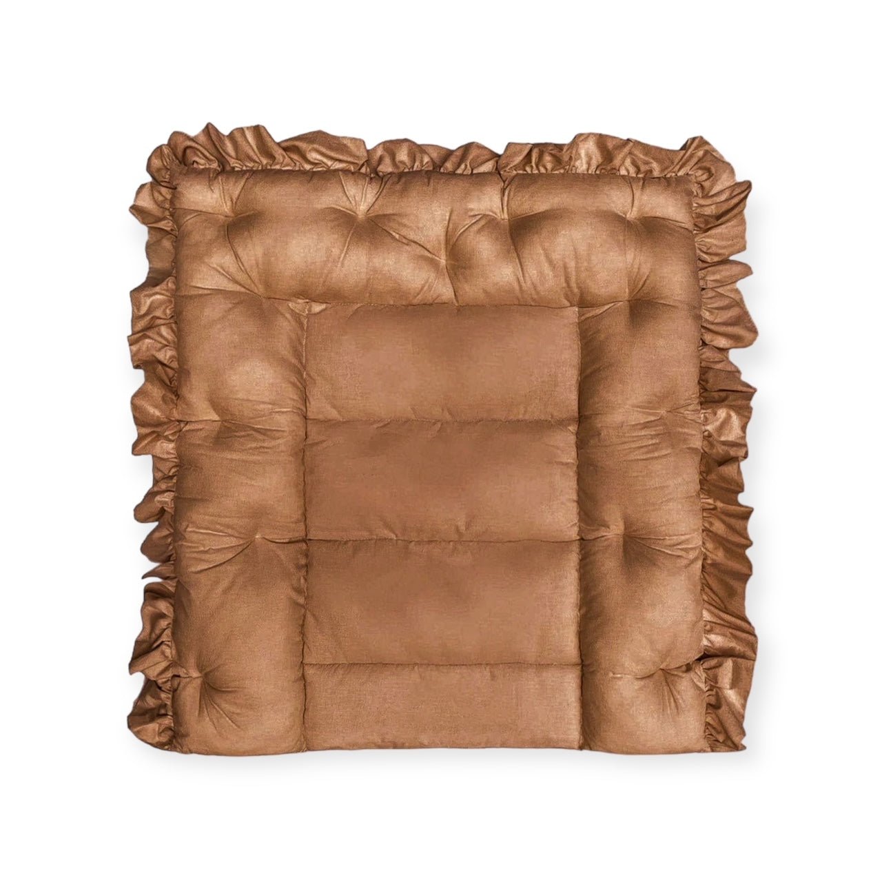 Wickelauflage mit Rüschen // Baumwolle "Braun" - Siliblu Boutique & Atelier