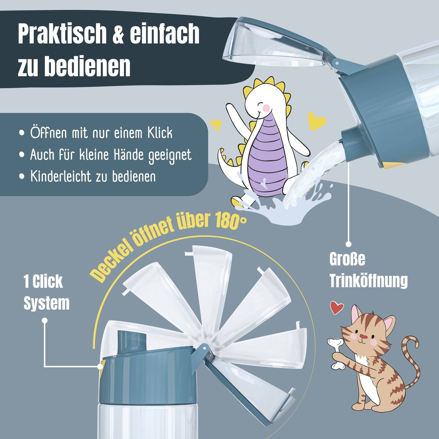 Bearfoot Trinkflasche 450ml - Bagger & Affe