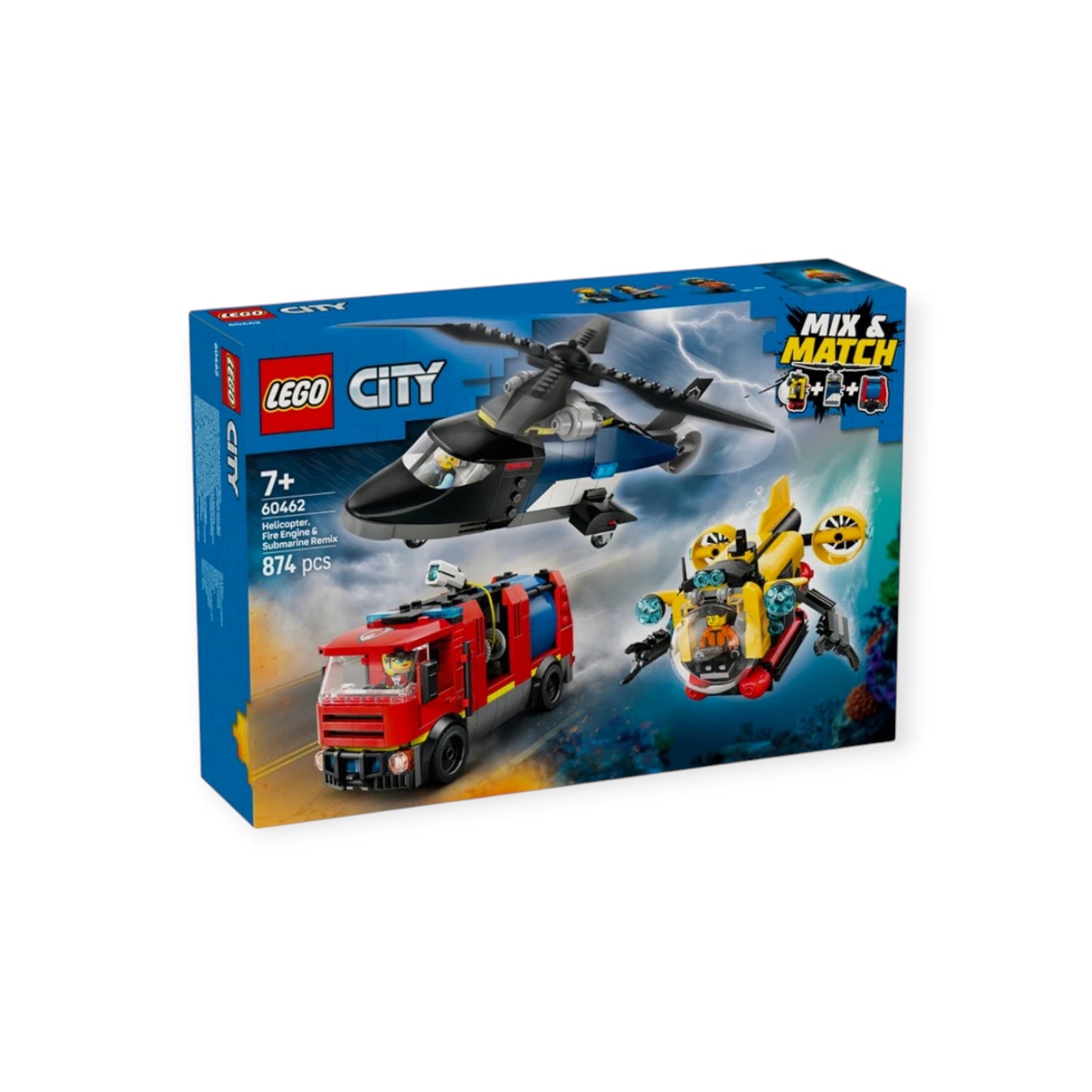 LEGO City - Hubschrauber, Löschauto und U-Boot 874tlg