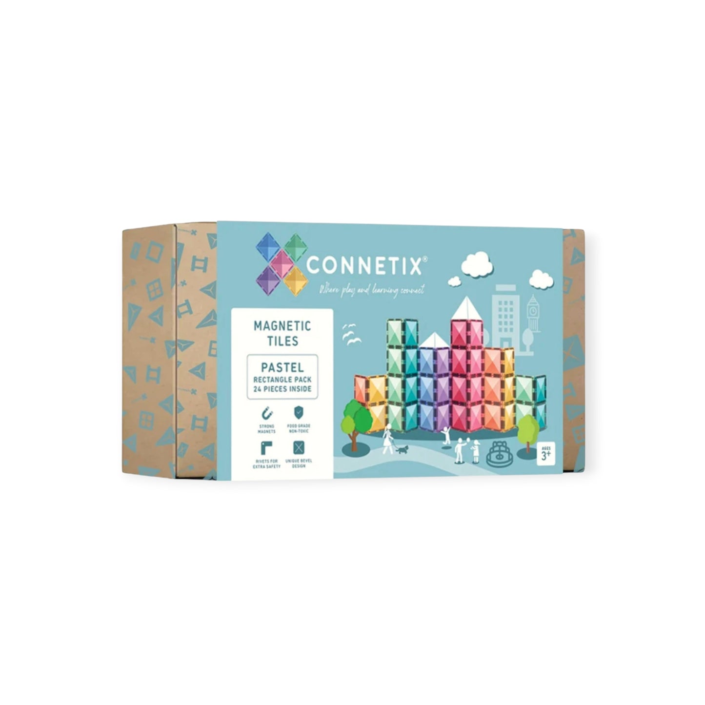 Connetix Magnetbausteine Pastel Rectangle Pack 24 Teile