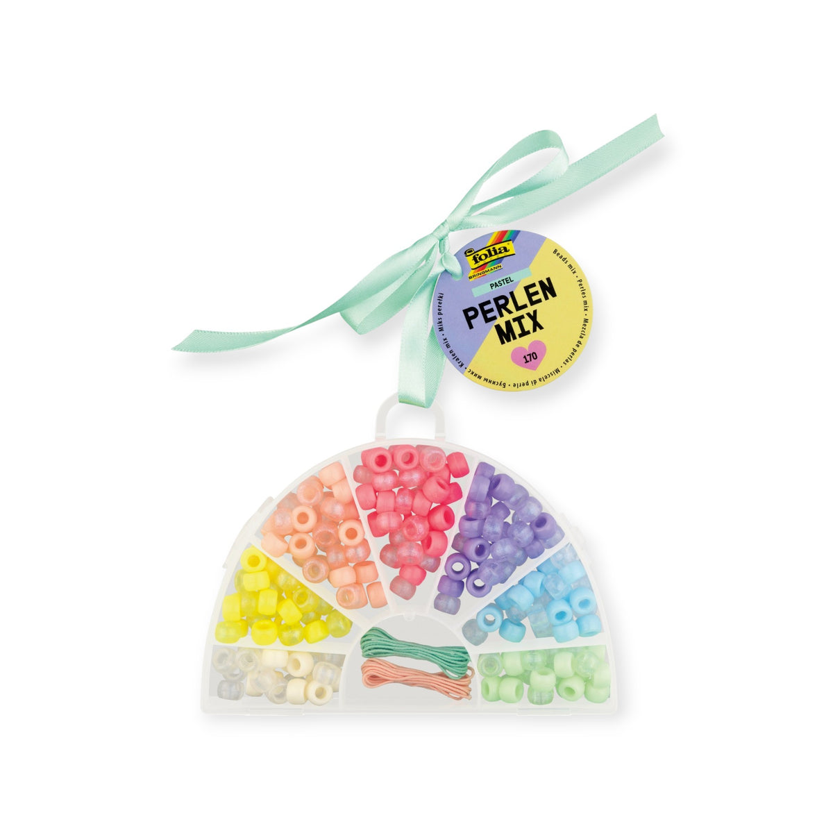 FOLIA Perlen Mix Pastell 170 Teile