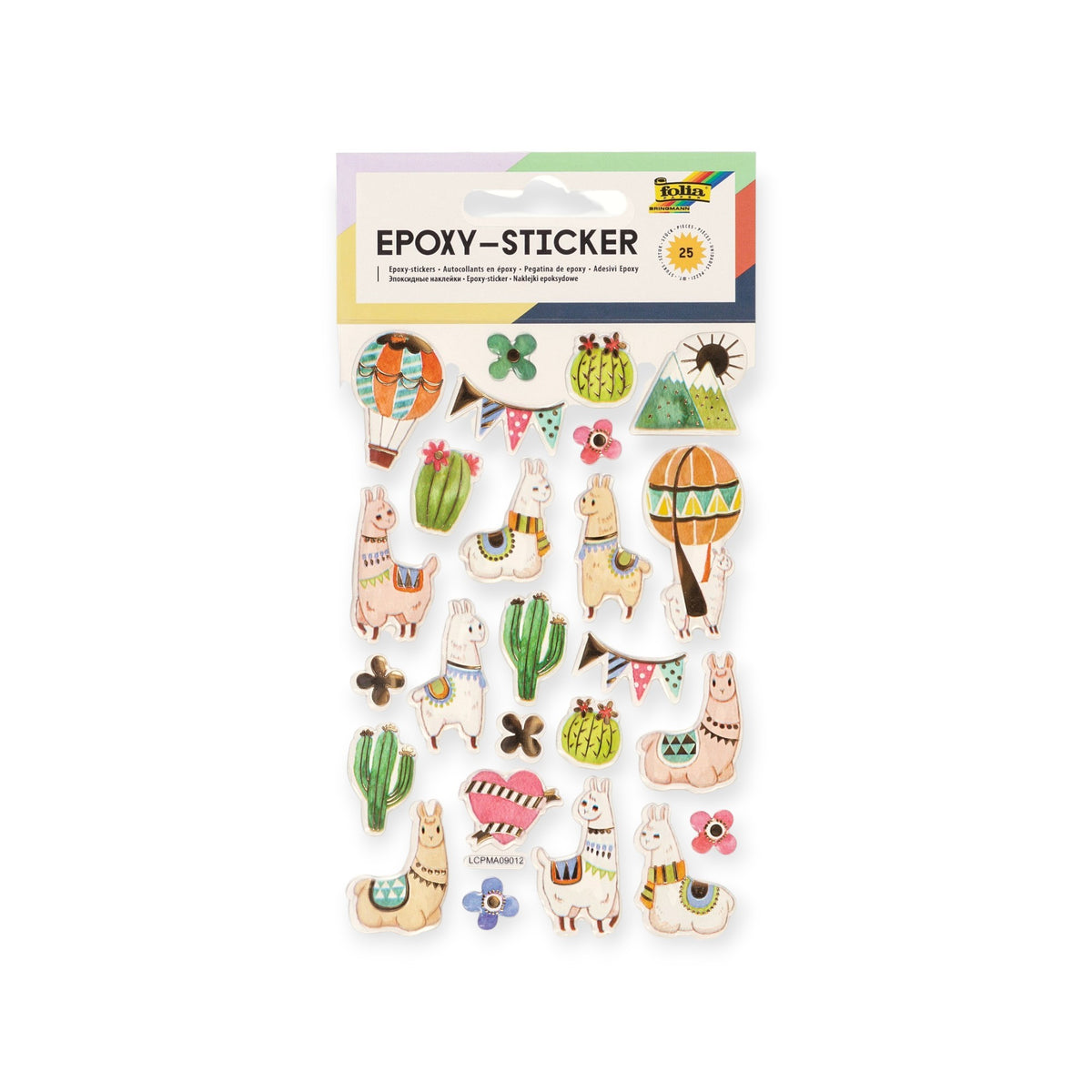 FOLIA Epoxy-Sticker 10x15cm Alpaca