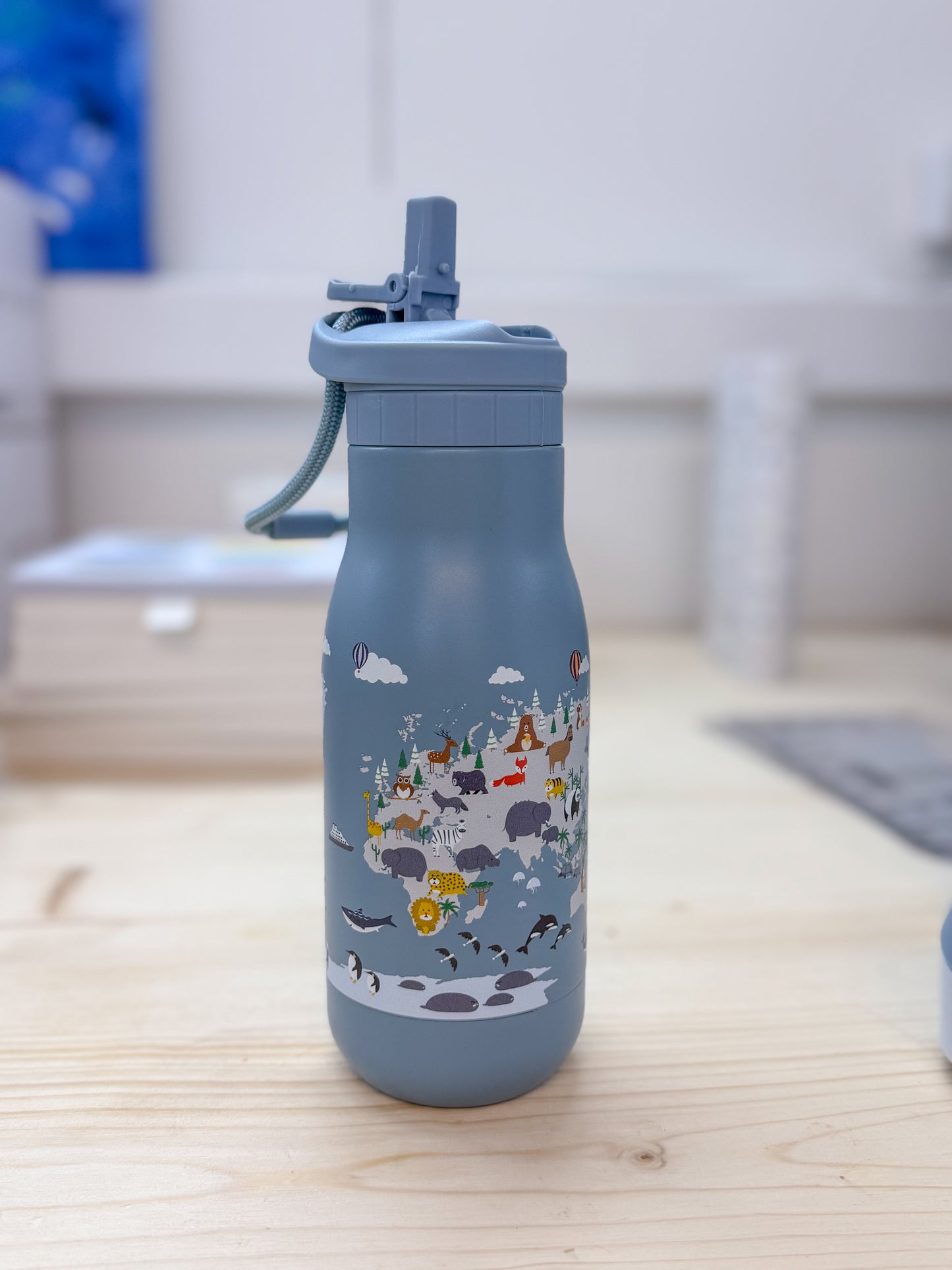 JENARD® Trinkflasche Edelstahl – Weltkarte