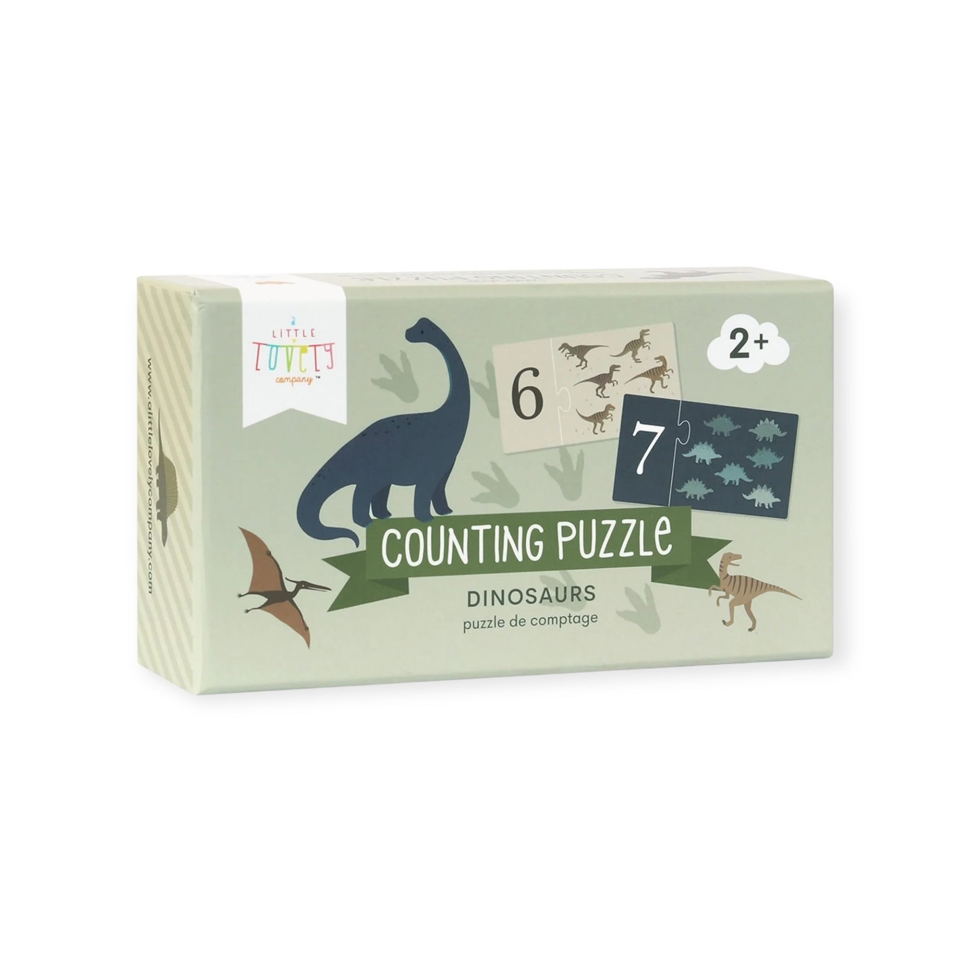 A LITTLE LOVELY COMPANY Zahlenpuzzle "Dinosaurier" - Siliblu Boutique & Atelier