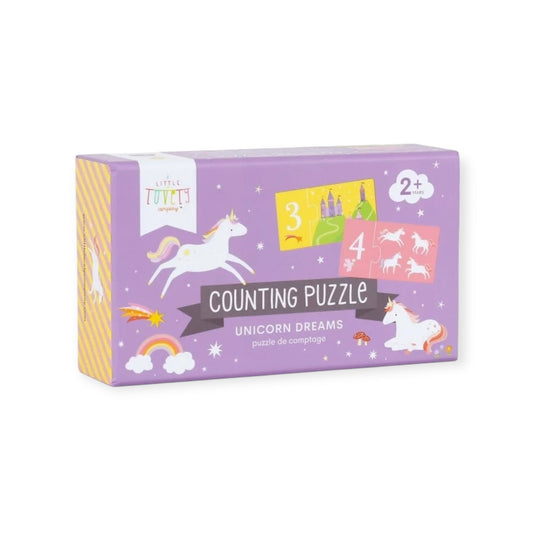 A LITTLE LOVELY COMPANY Zahlenpuzzle "Unicorn dreams" - Siliblu Boutique & Atelier