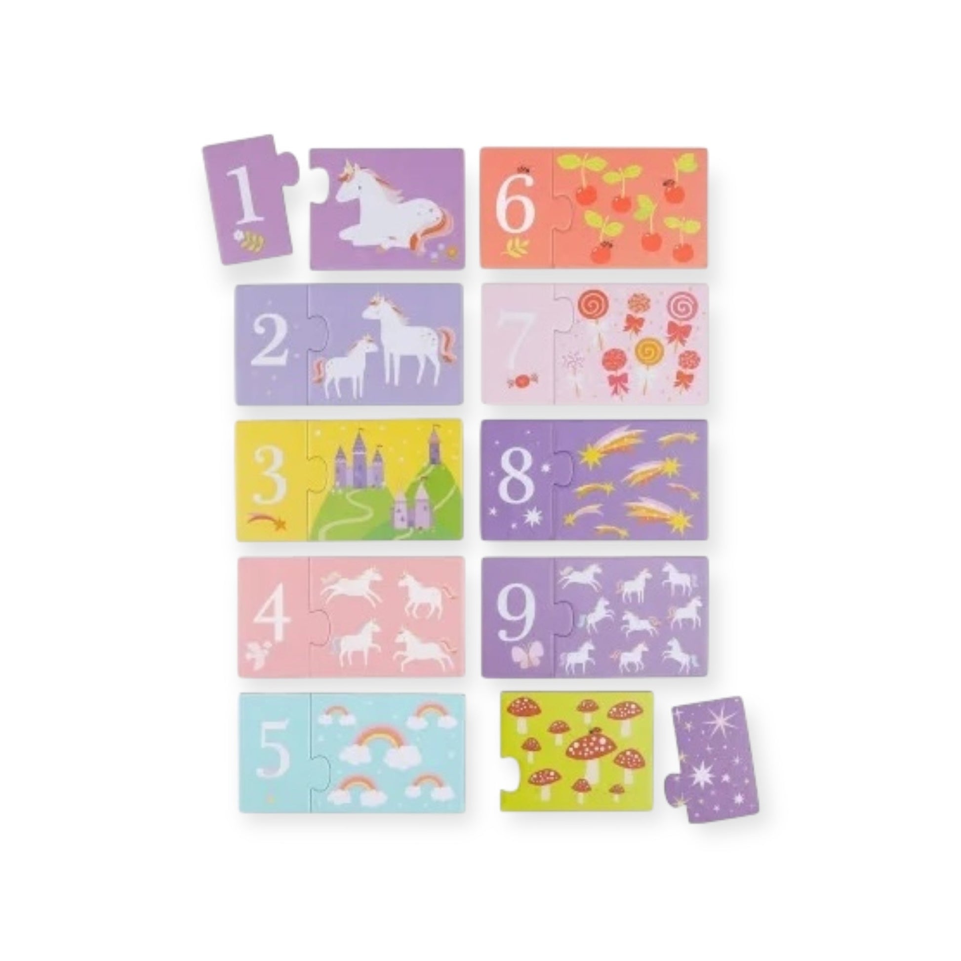 A LITTLE LOVELY COMPANY Zahlenpuzzle "Unicorn dreams" - Siliblu Boutique & Atelier
