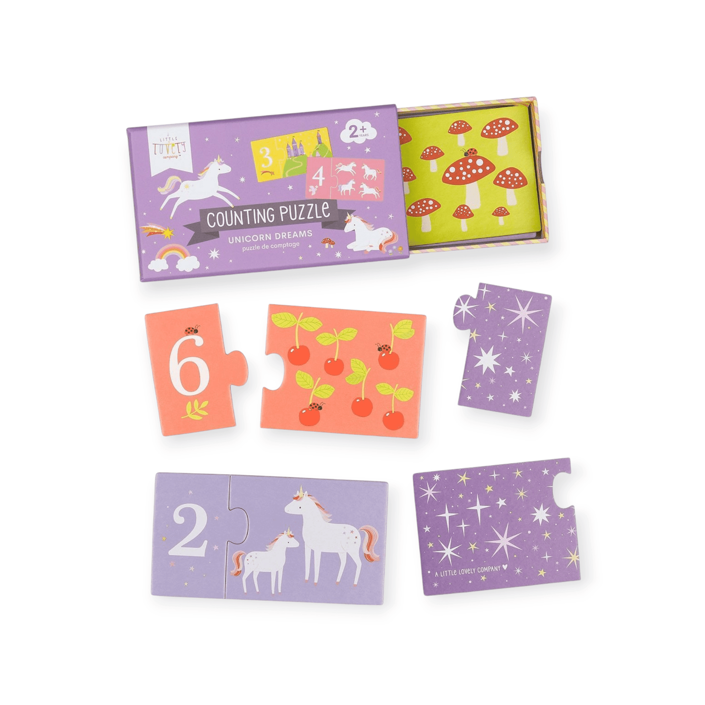 A LITTLE LOVELY COMPANY Zahlenpuzzle "Unicorn dreams" - Siliblu Boutique & Atelier