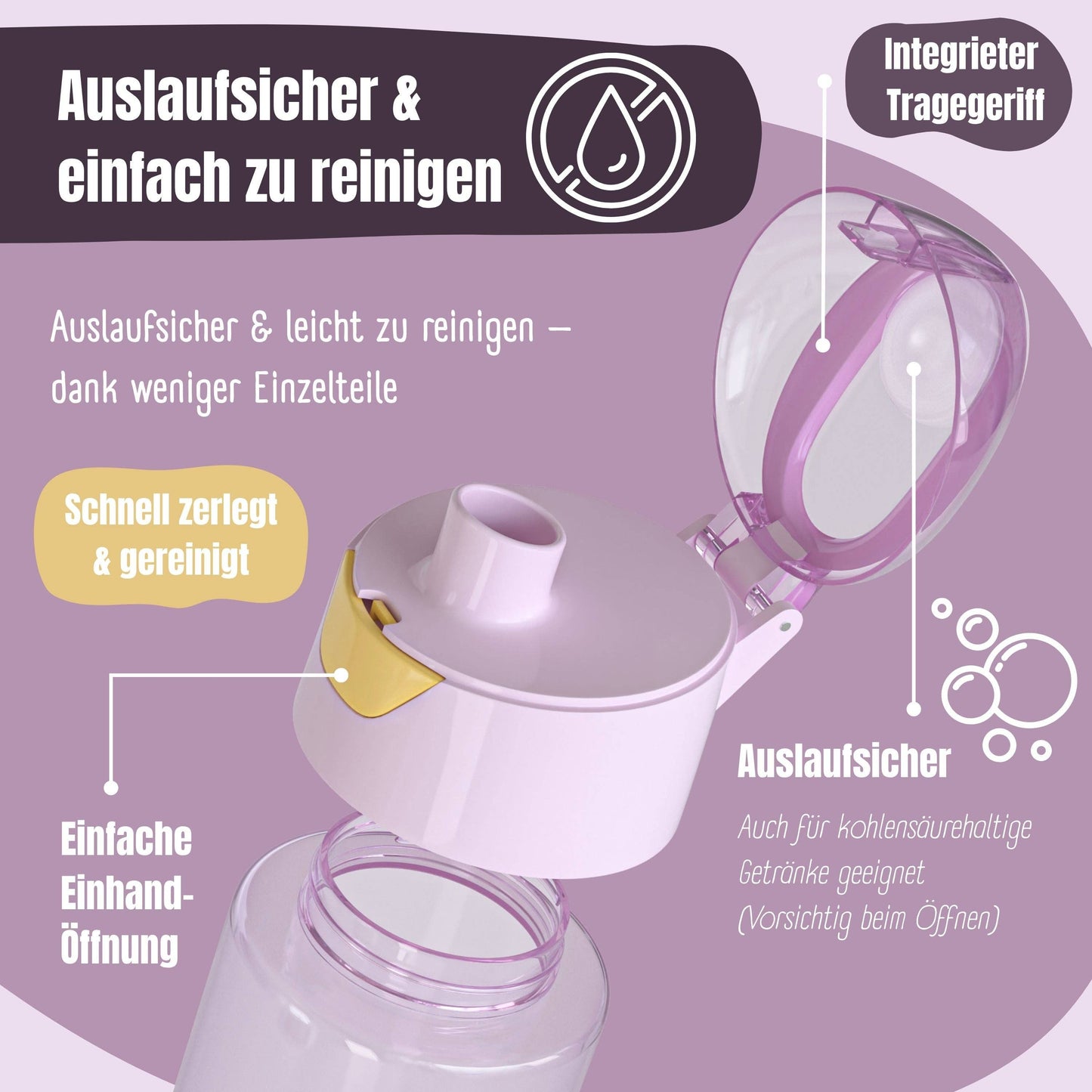Bearfoot Trinkflasche 450ml - Einhorn
