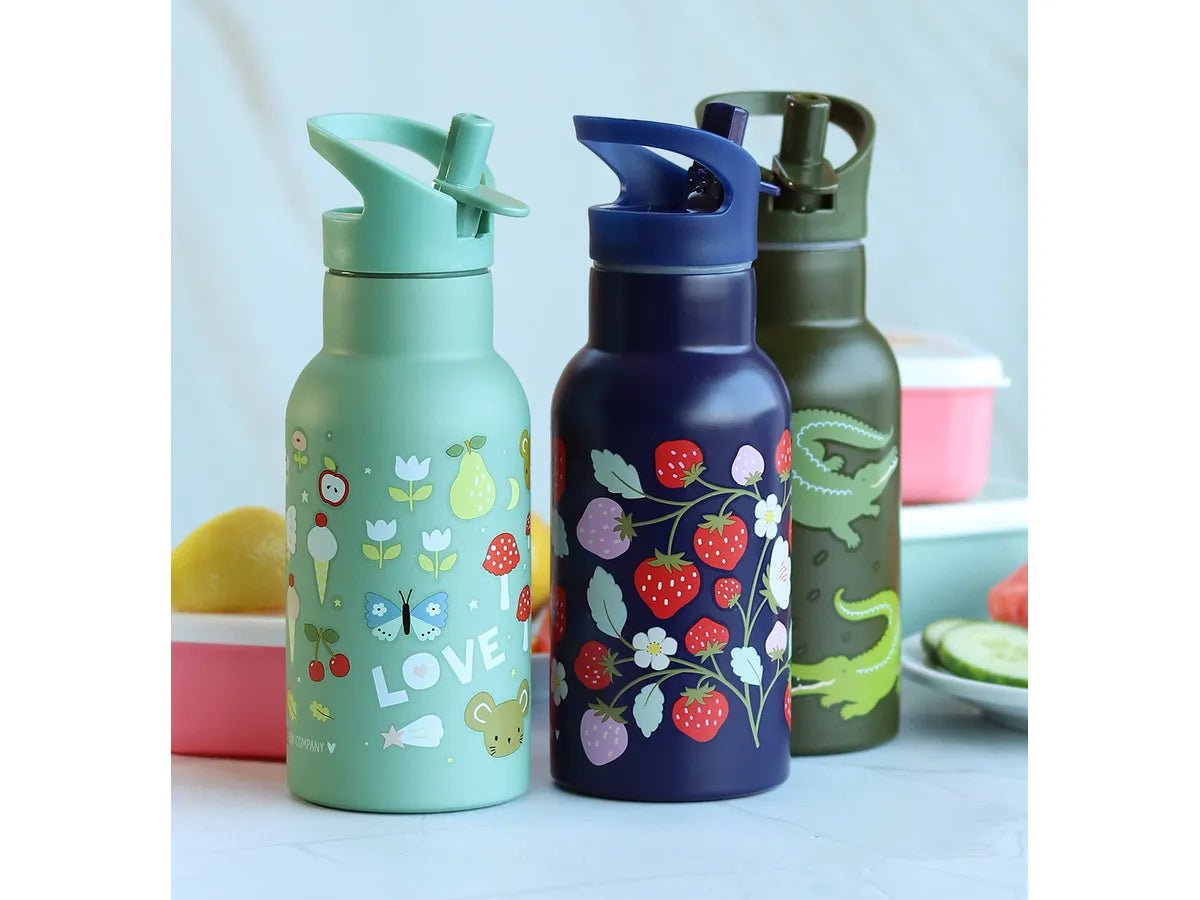 ALLC Trinkflasche Erdbeere 350ml - Siliblu Boutique &amp; Atelier