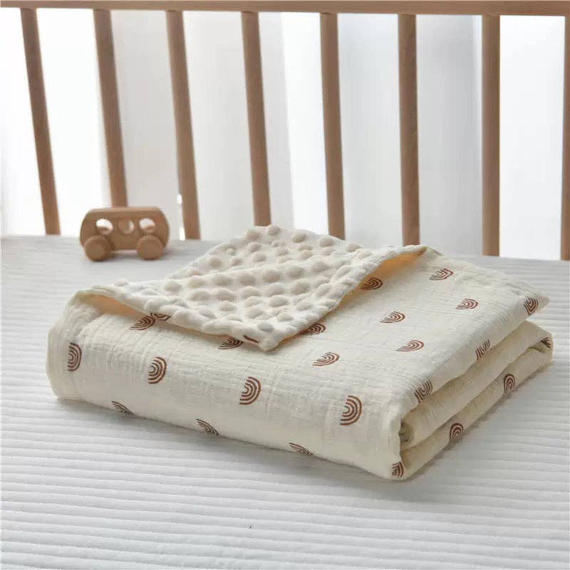 Babydecke mit Regenbogenmuster 70 x 100 cm - Siliblu Boutique &amp; Atelier