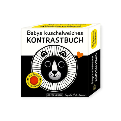 Babys kuschelweiches Kontrastbuch (Stoffbuch): Löwe - Siliblu Boutique &amp; Atelier