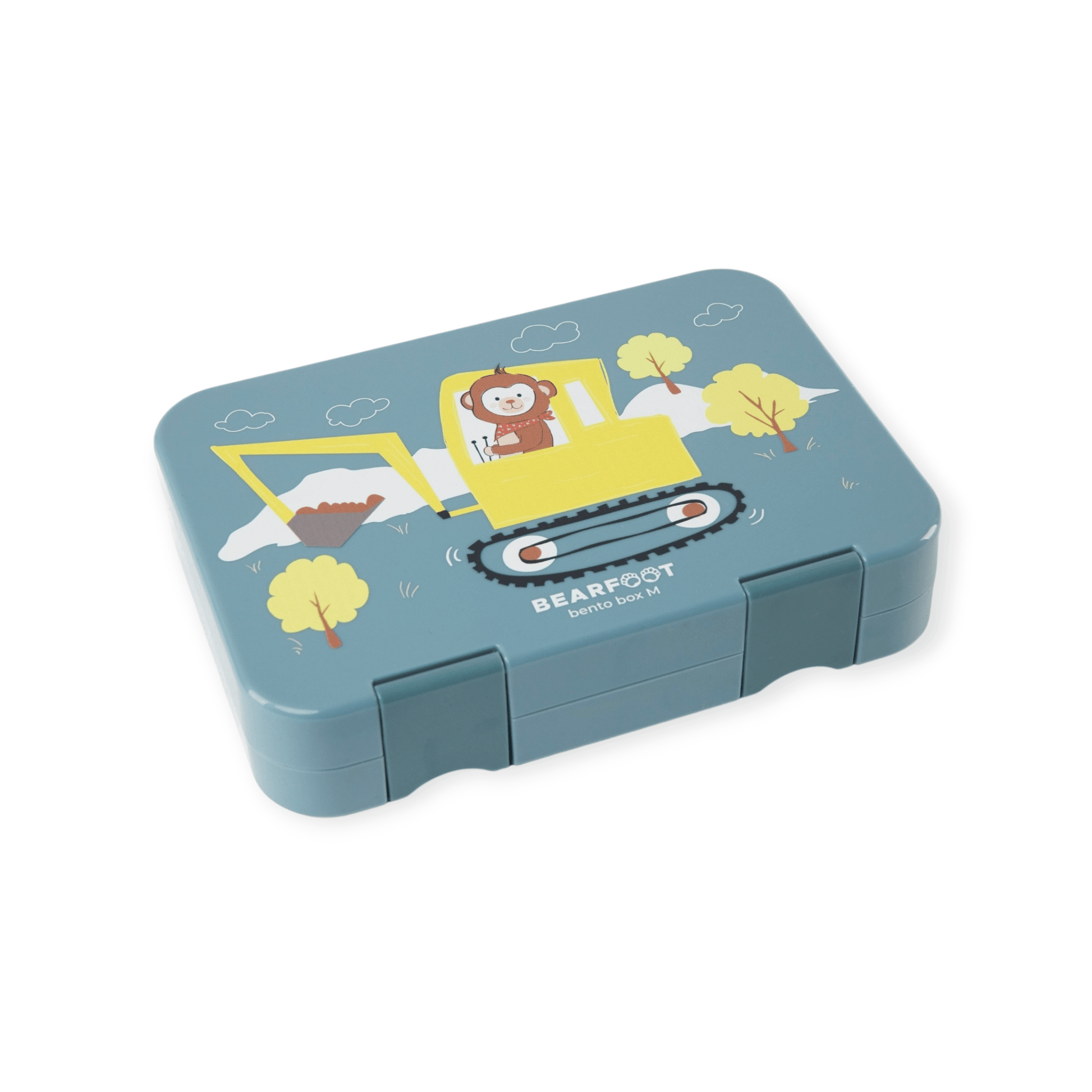 BEARFOOT Brotdose mit Fächern - Bagger, 950ml - Siliblu Boutique & Atelier