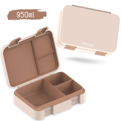 BEARFOOT Brotdose mit Fächern - braun, 950 ml - Siliblu Boutique &amp; Atelier