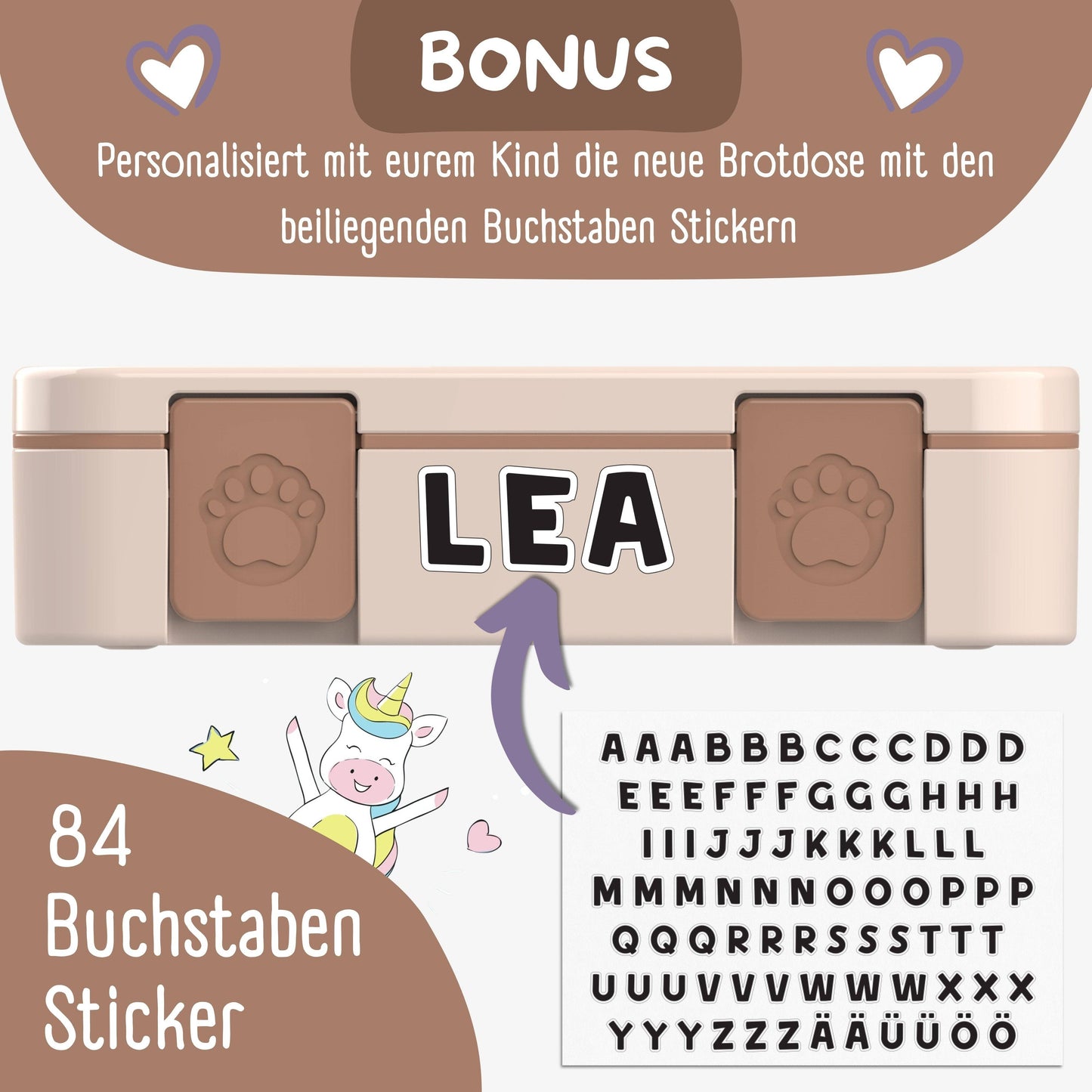 BEARFOOT Brotdose mit Fächern - braun, 950 ml - Siliblu Boutique & Atelier