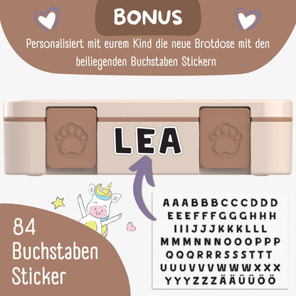 BEARFOOT Brotdose mit Fächern - braun, 950 ml - Siliblu Boutique &amp; Atelier