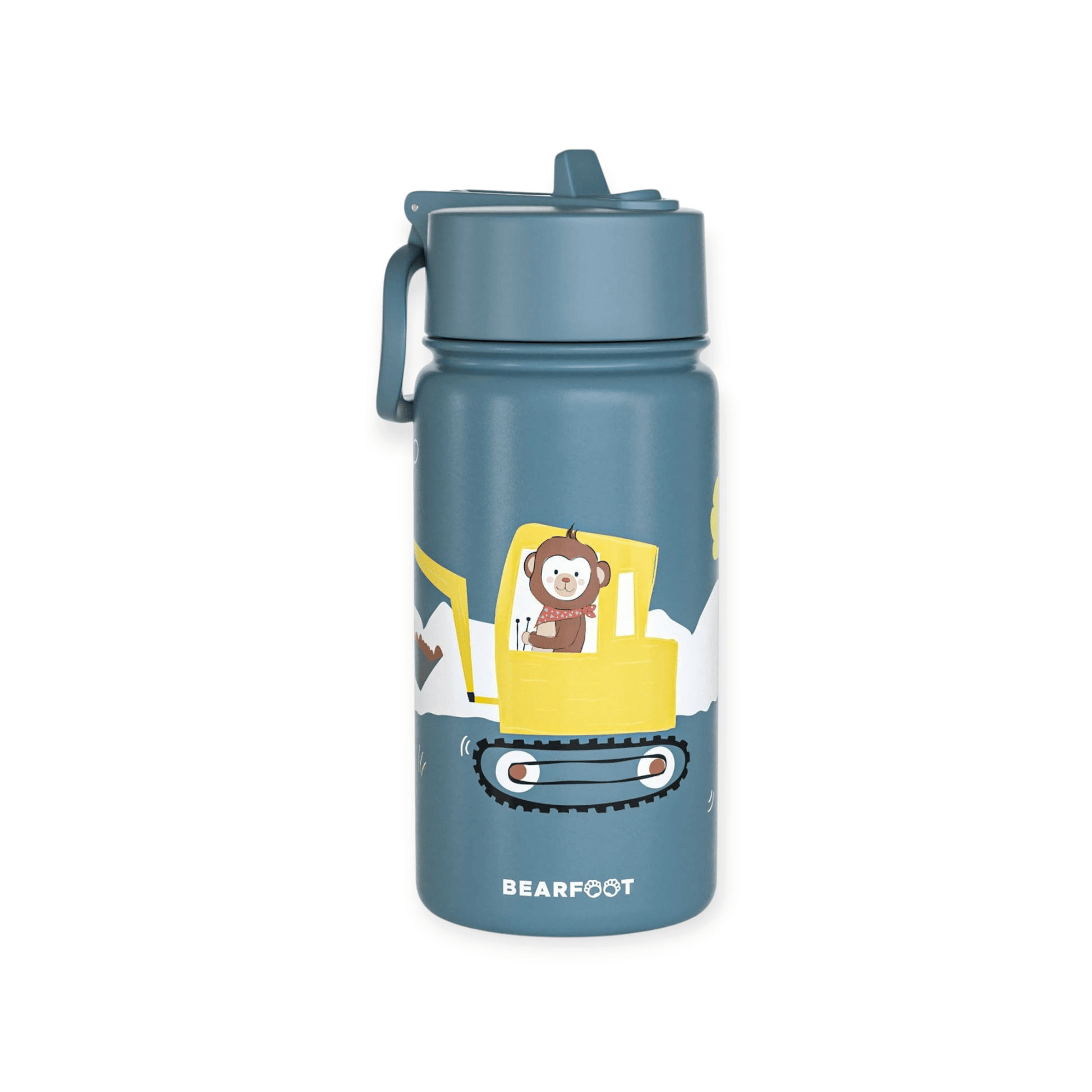 BEARFOOT Kinder Thermo Trinkflasche Edelstahl - Bagger, 400 ml - Siliblu Boutique & Atelier