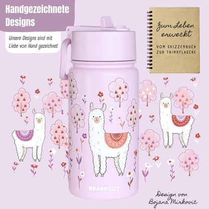 BEARFOOT Thermosflasche 400ml - Lama - Siliblu Boutique &amp; Atelier