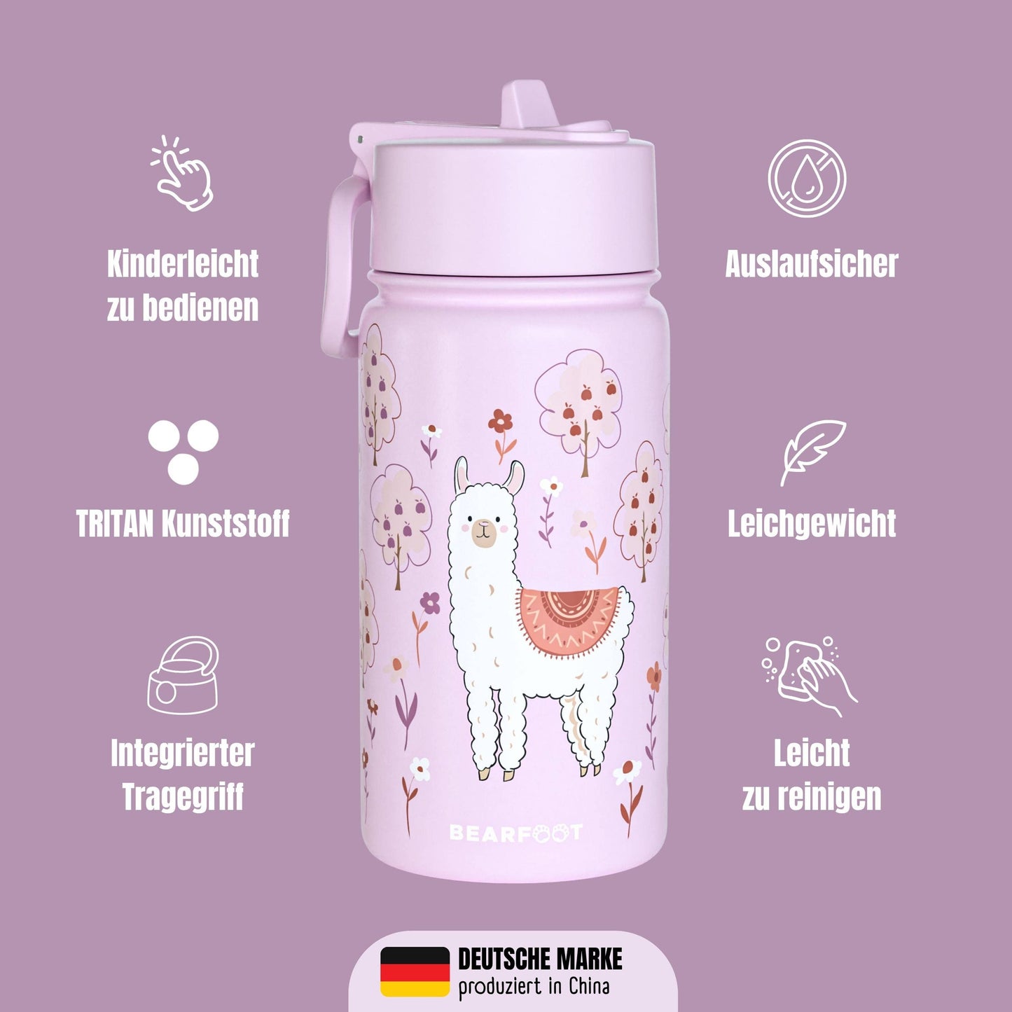 BEARFOOT Thermosflasche 400ml - Lama - Siliblu Boutique & Atelier