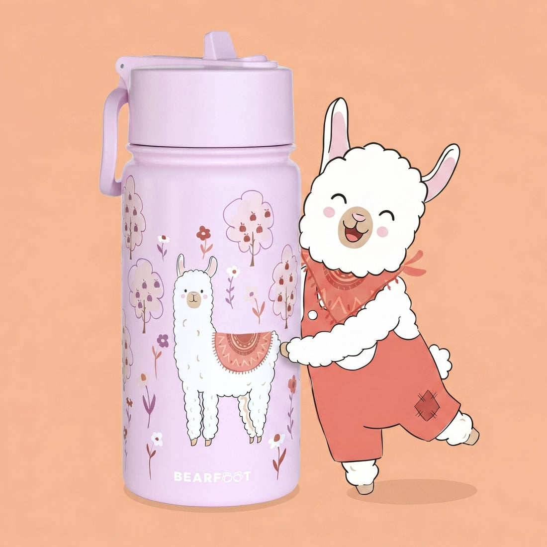 BEARFOOT Thermosflasche 400ml - Lama - Siliblu Boutique &amp; Atelier