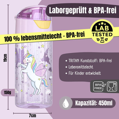 Bearfoot Trinkflasche 450ml - Einhorn - Siliblu Boutique &amp; Atelier