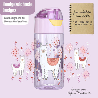 Bearfoot Trinkflasche 450ml - Lama - Siliblu Boutique &amp; Atelier