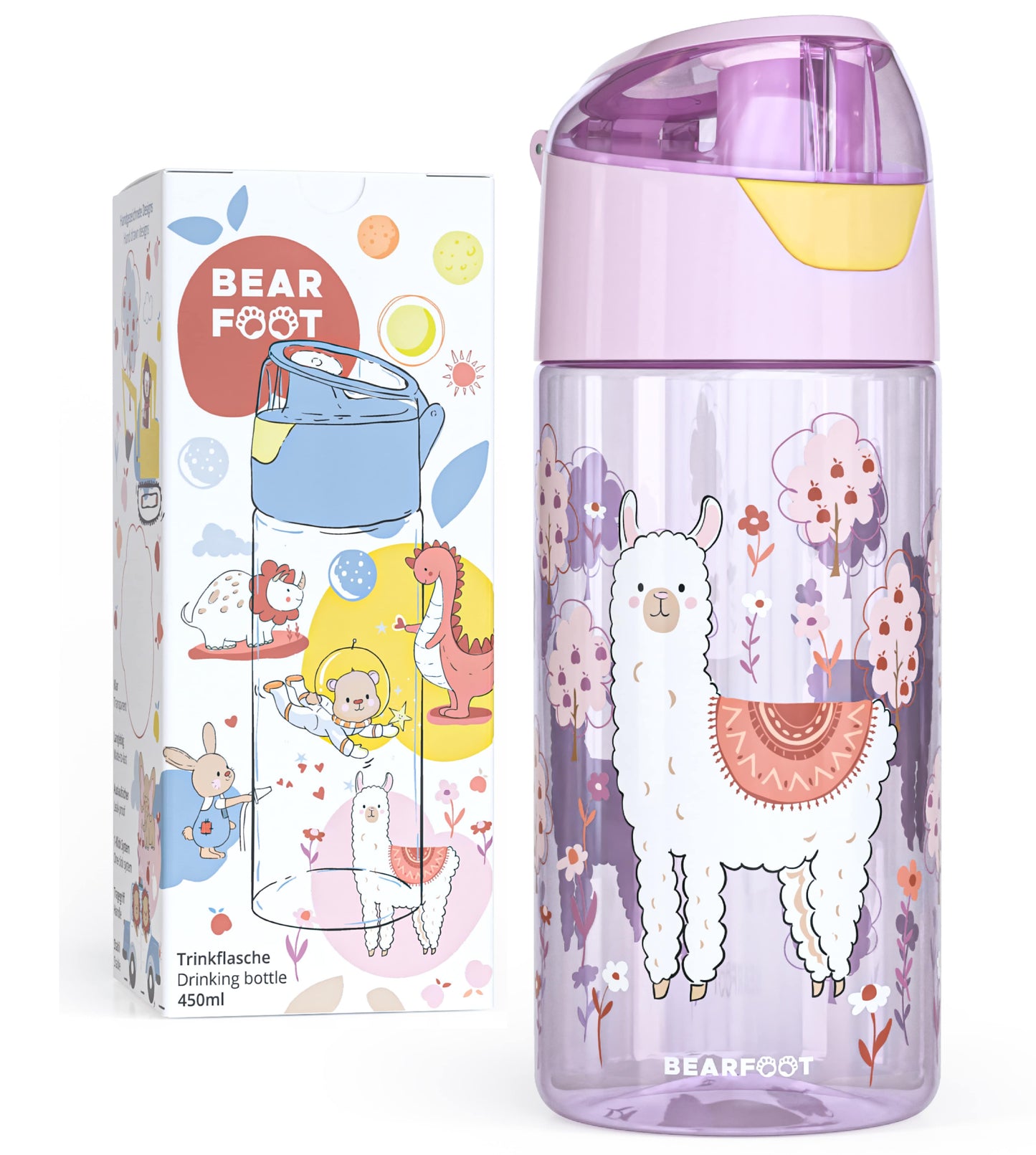 Bearfoot Trinkflasche 450ml - Lama - Siliblu Boutique & Atelier