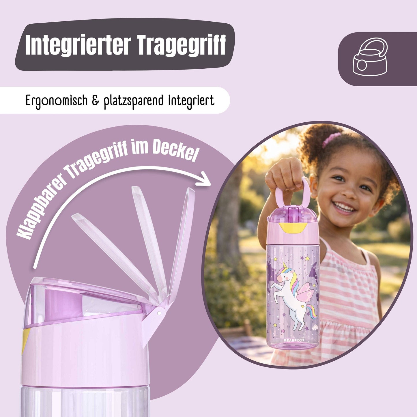 Bearfoot Trinkflasche 450ml - Lama - Siliblu Boutique & Atelier