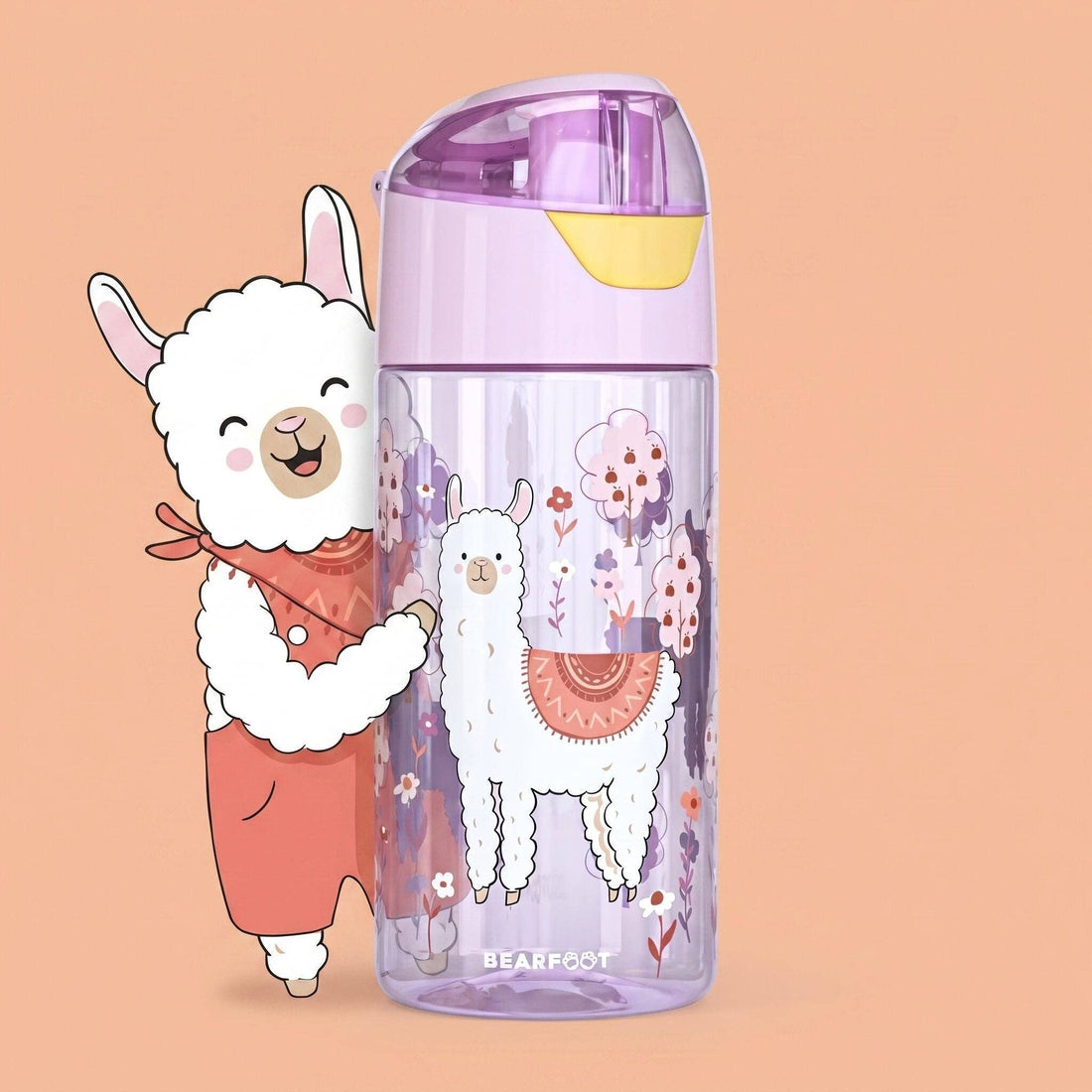 Bearfoot Trinkflasche 450ml - Lama - Siliblu Boutique &amp; Atelier