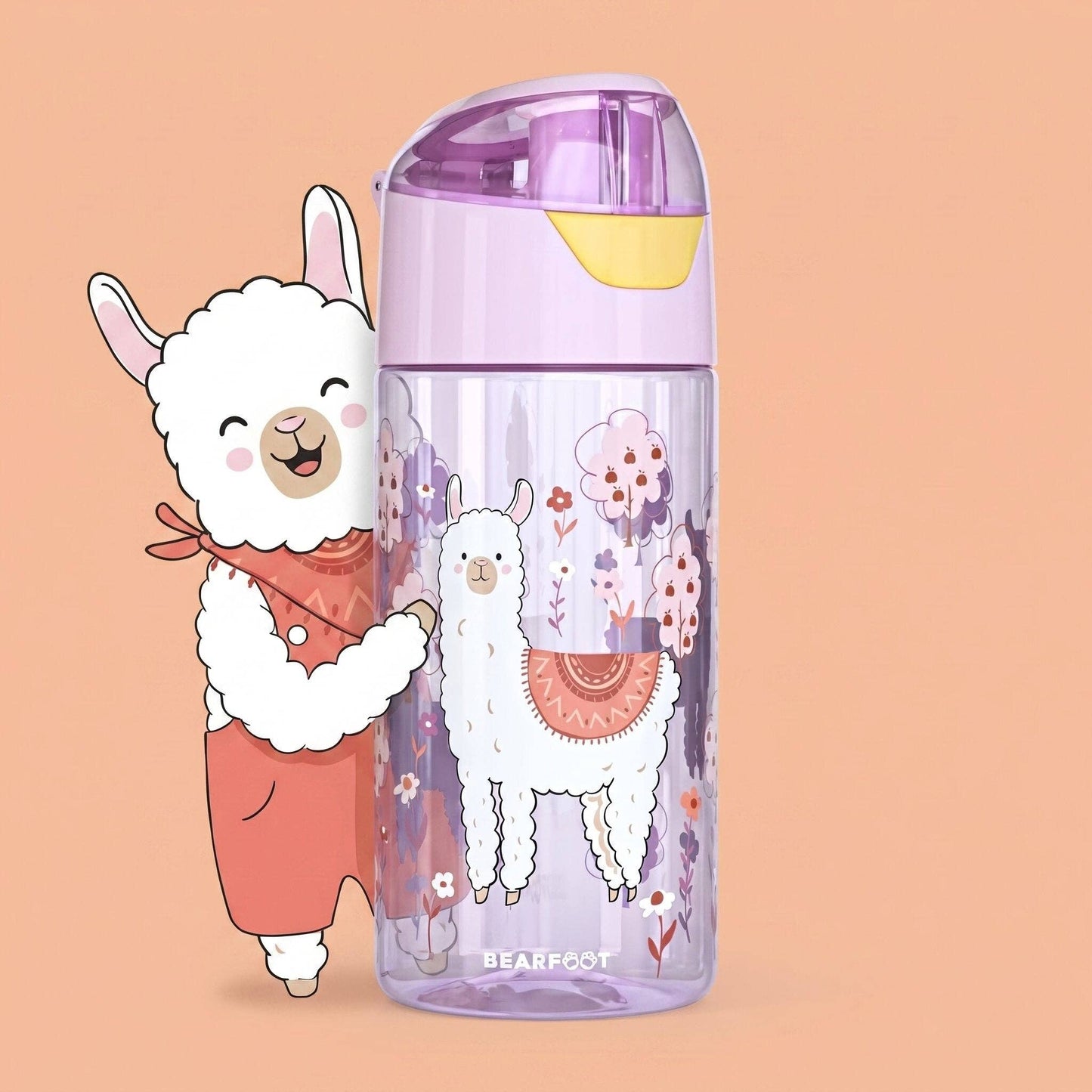 Bearfoot Trinkflasche 450ml - Lama - Siliblu Boutique & Atelier