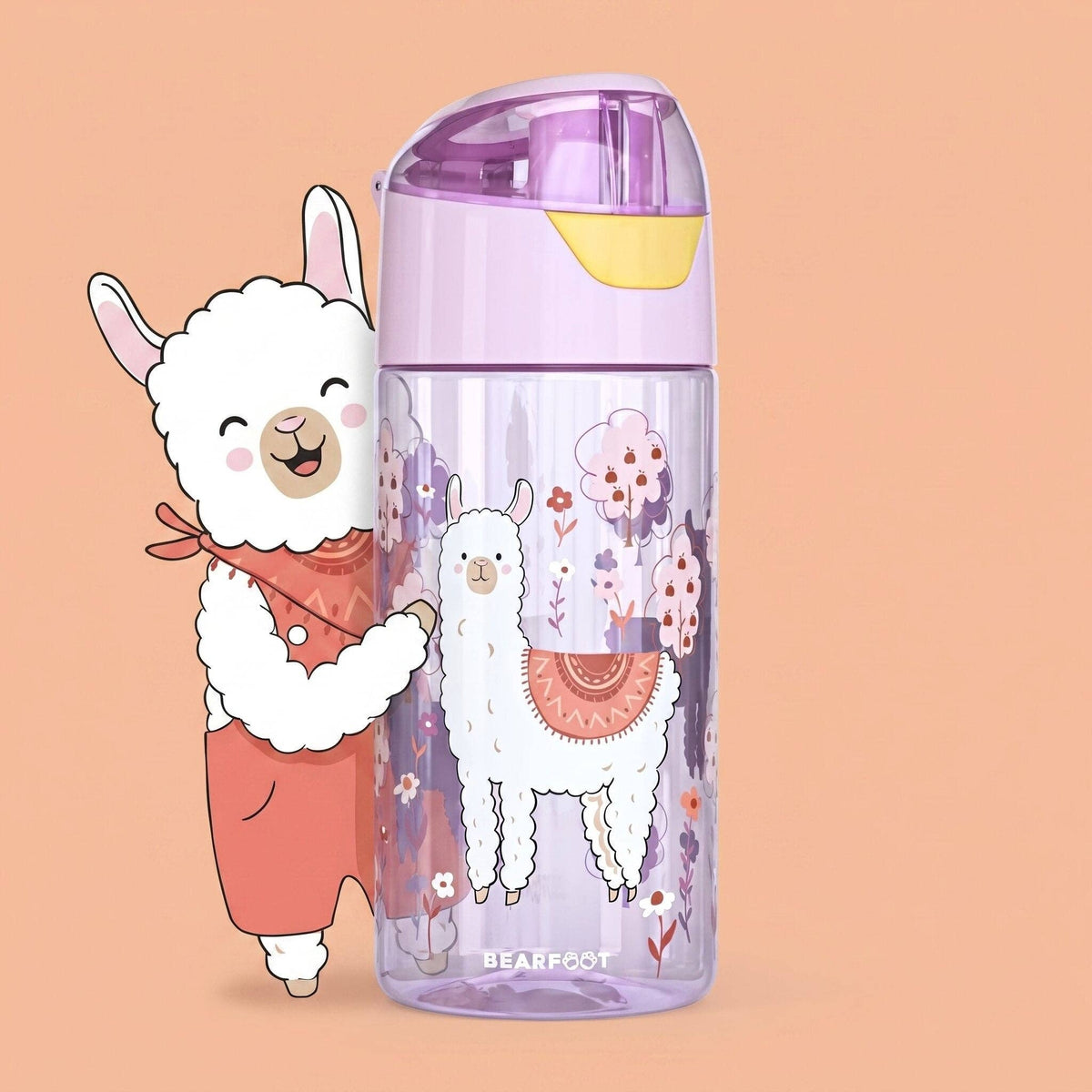 Bearfoot Trinkflasche 450ml - Lama - Siliblu Boutique &amp; Atelier