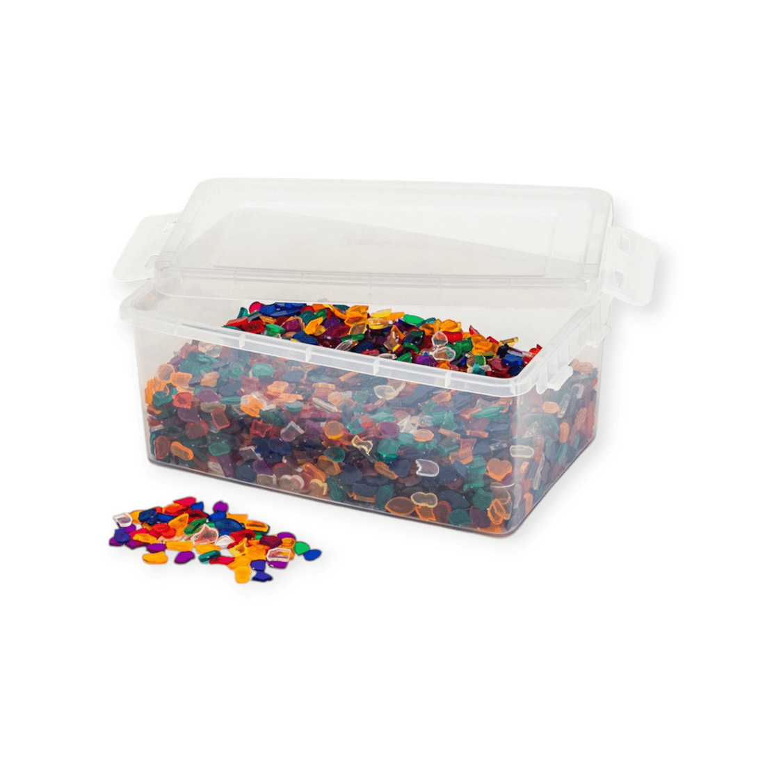 Betzold Mosaiksteine Kunststoff, 1 kg, transparent in praktischer Box - Siliblu Boutique &amp; Atelier