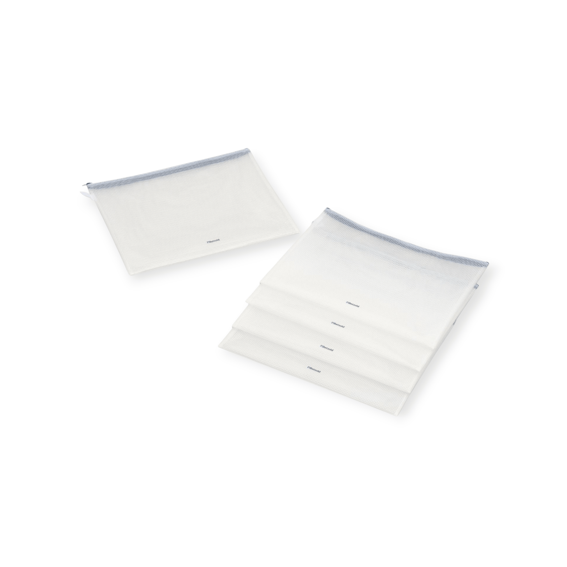 Betzold Reissverschlussbeutel, ohne PVC, 5 Stück, A4, transparent *Blau* - Siliblu Boutique & Atelier
