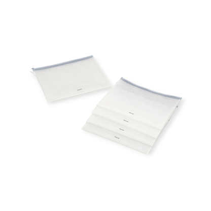Betzold Reissverschlussbeutel, ohne PVC, 5 Stück, A4, transparent *Blau* - Siliblu Boutique &amp; Atelier
