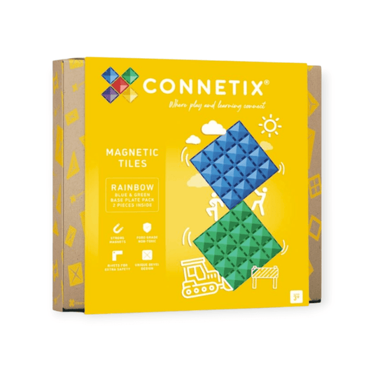 Connetix Magnetbausteine Blue & Green Base Plate 2 Teile - Siliblu Boutique & Atelier