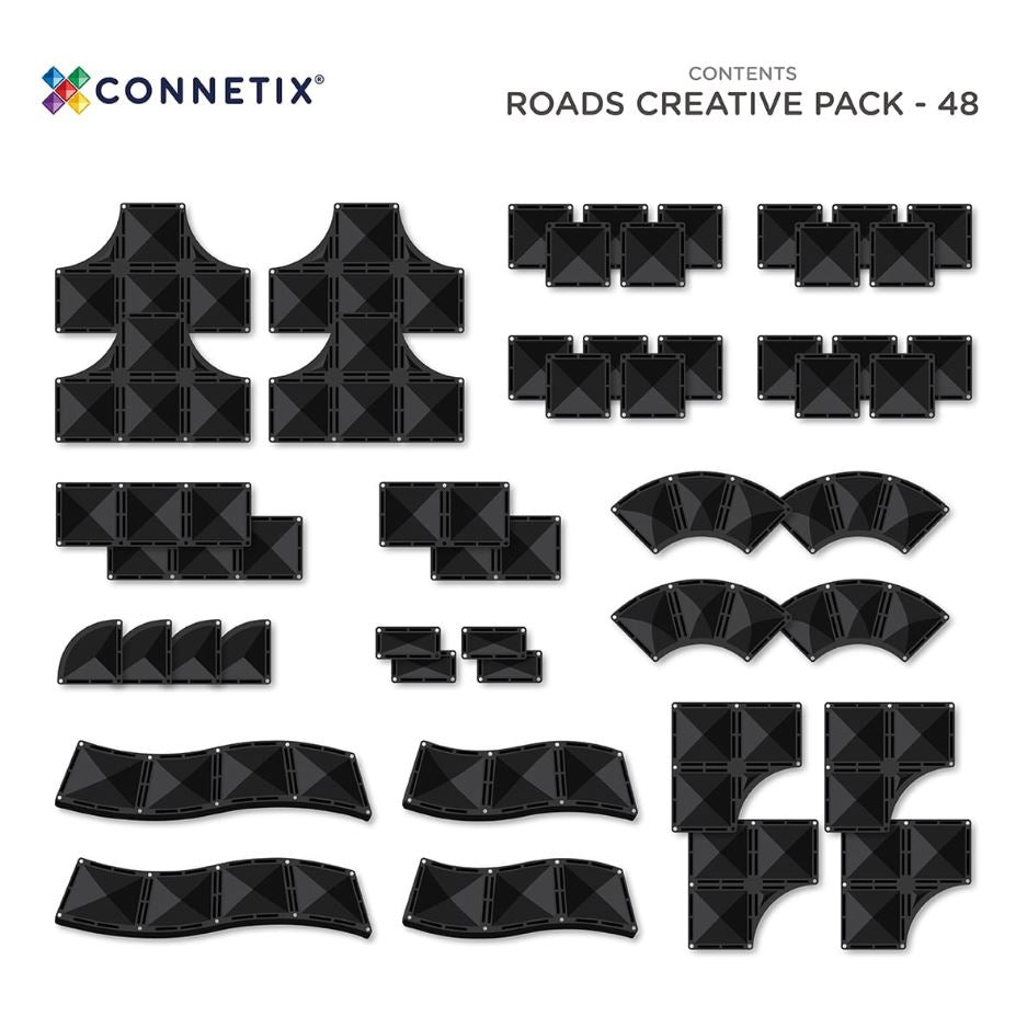 Connetix Magnetbausteine Creative Roads Pack 48 Teile - Siliblu Boutique & Atelier