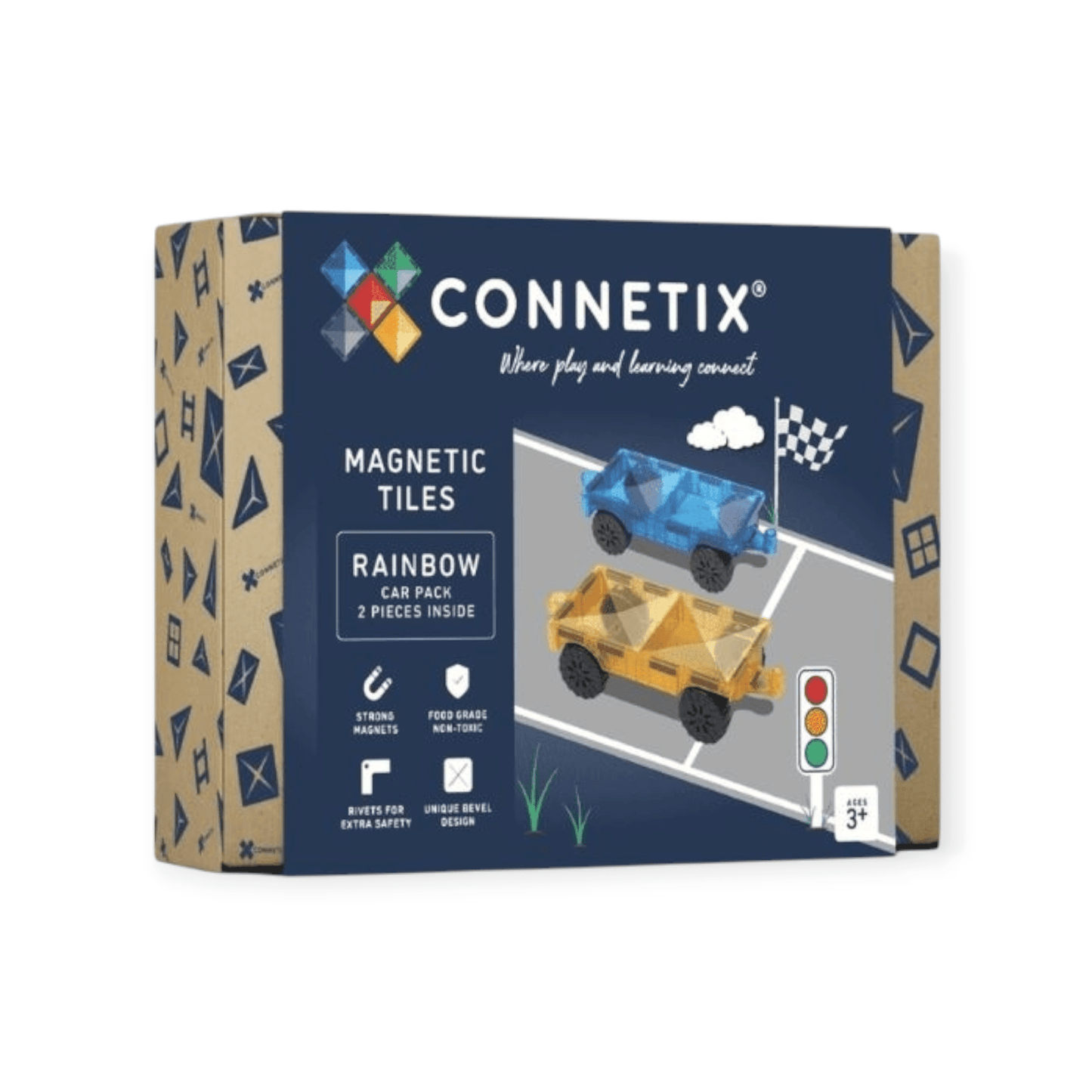 Connetix Magnetbausteine Rainbow Car Pack 2 Stück - Siliblu Boutique & Atelier