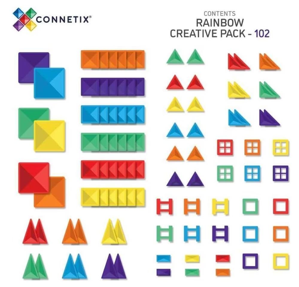 Connetix Magnetbausteine Rainbow Creative Pack 102 Teile - Siliblu Boutique & Atelier