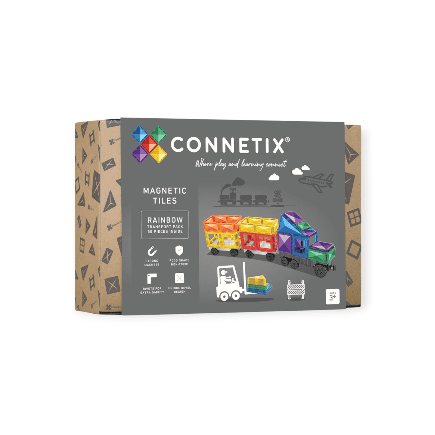 Connetix Magnetbausteine Rainbow Transport Pack 50 Teile - Siliblu Boutique & Atelier