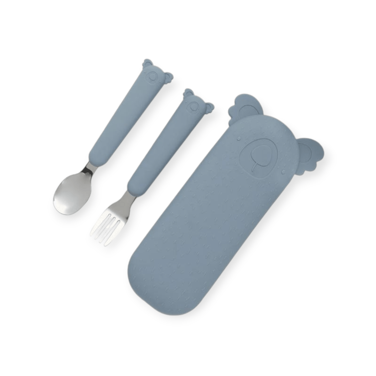 Cotton Cloud Besteckset mit Etui Zoe the Koala *Smokeyblau* - Siliblu Boutique &amp; Atelier