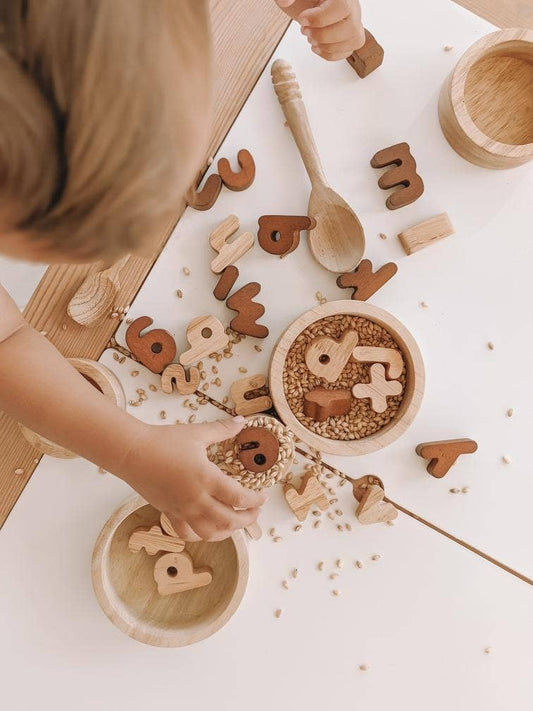 2-farbiges Kleinbuchstaben-Set mit 26 / Sensoryplay