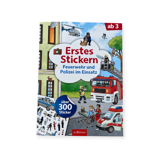 Erstes Stickern - Feuerwehr und Polizei im Einsatz - Siliblu Boutique & Atelier