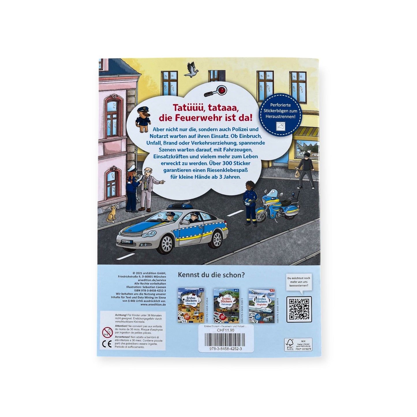 Erstes Stickern - Feuerwehr und Polizei im Einsatz - Siliblu Boutique & Atelier