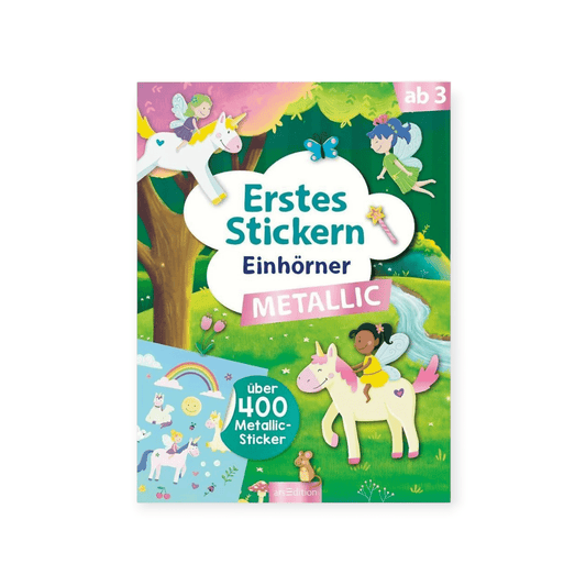 Erstes Stickern Metallic - Einhörner - Siliblu Boutique & Atelier