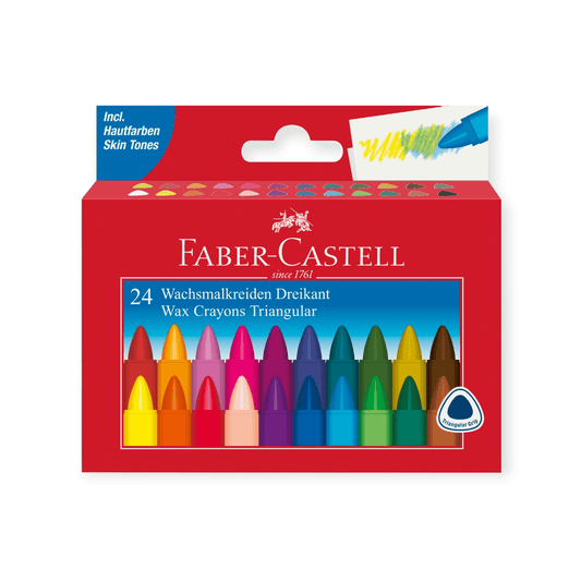 FABER - CASTELL Wachskreide Dreikant 24 Stück - Siliblu Boutique & Atelier