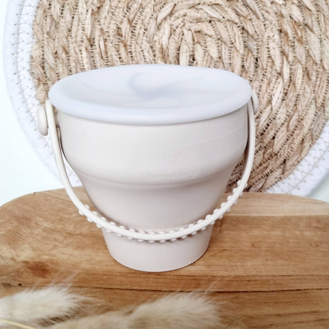 Faltbarer Snack-Becher – Beige - Siliblu Boutique &amp; Atelier