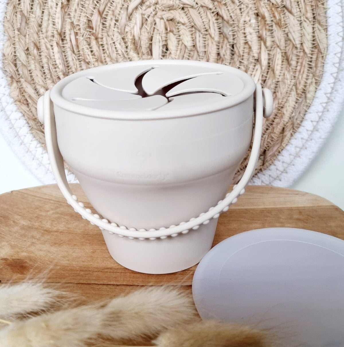 Faltbarer Snack-Becher – Beige - Siliblu Boutique &amp; Atelier