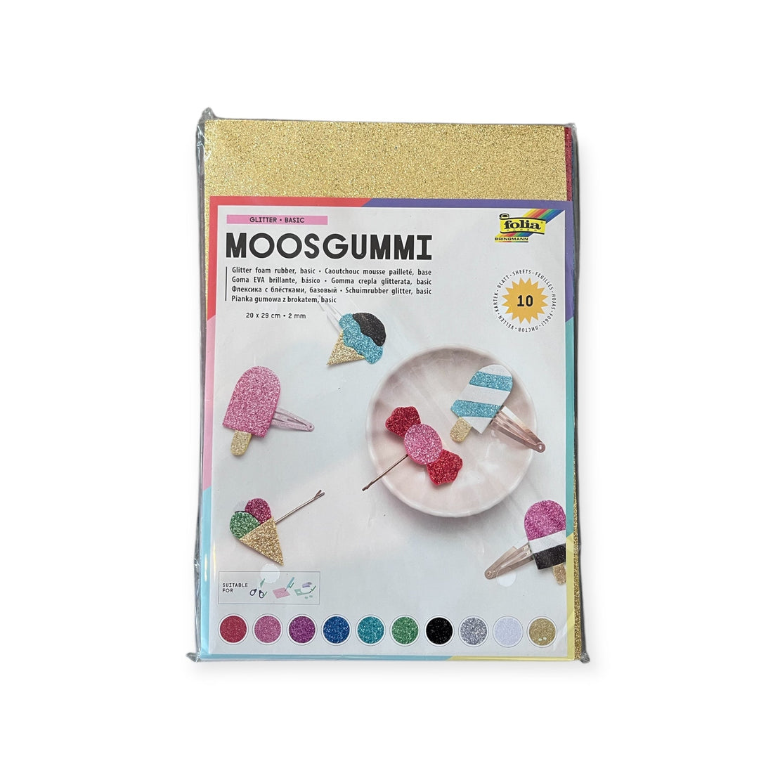 FOLIA Moosgummi A4, 10 Stück - Siliblu Boutique &amp; Atelier
