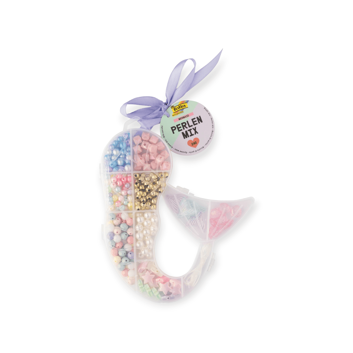 FOLIA Perlen Mix Meerjungsfrau 240 Teile - Siliblu Boutique &amp; Atelier