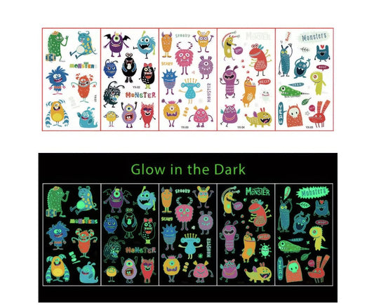 Glow in the Dark Tattoos Monster - Siliblu Boutique & Atelier
