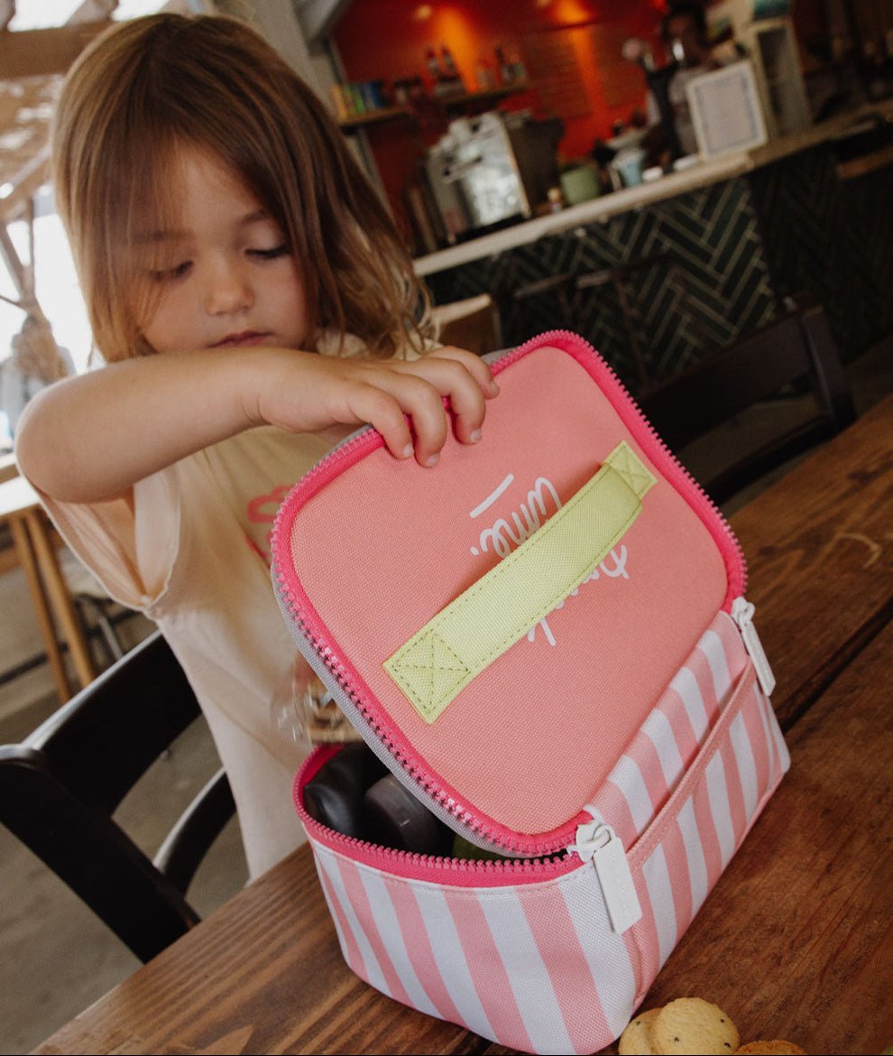 hello hossy Lunchtasche "Pink Stripes" - Siliblu Boutique & Atelier